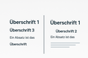 Gegenüberstellung von guter und schlechter Struktur