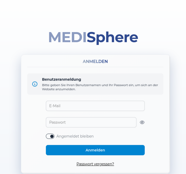 MediSphere Keyvisual: vernetzte Ärzt:innen-Symbole vor Tiroler Bergsilhouette
